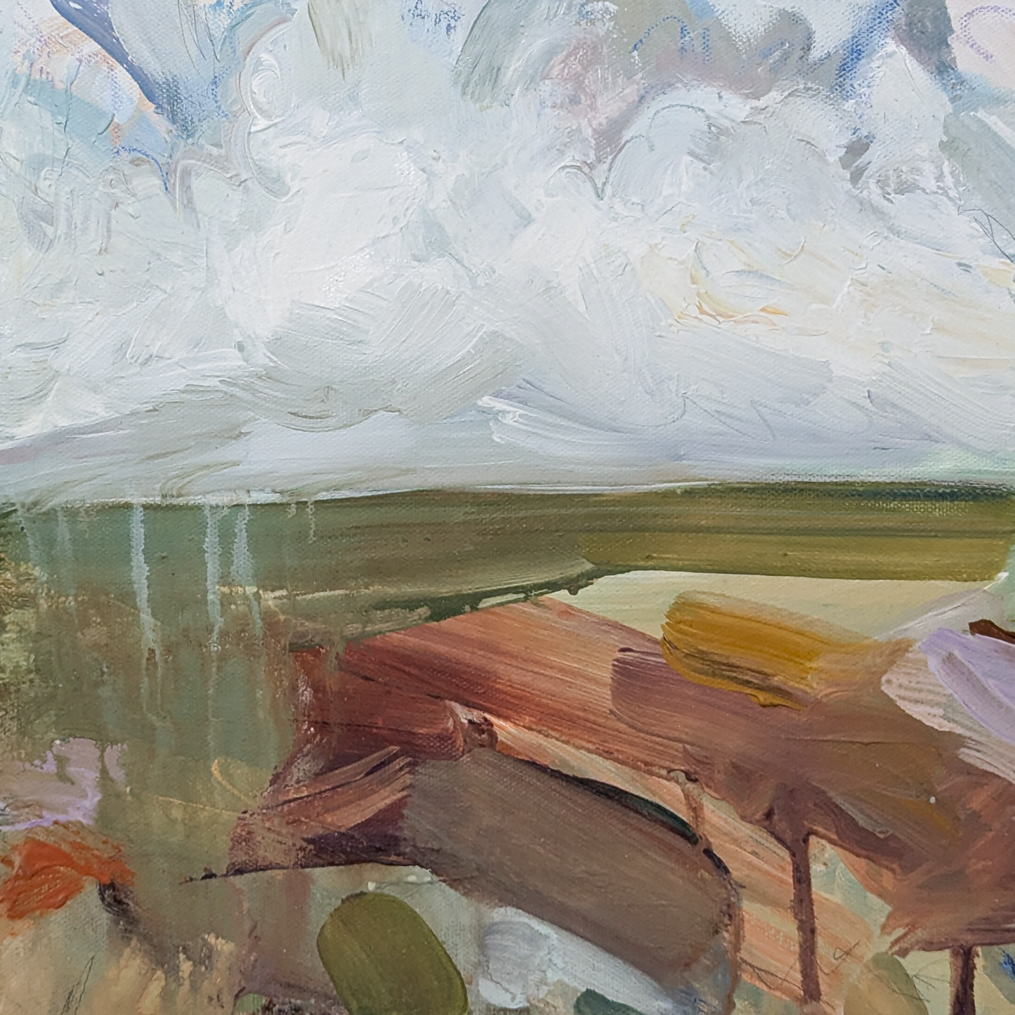 The Beginnings of Spring, Original Painting on Canvas
