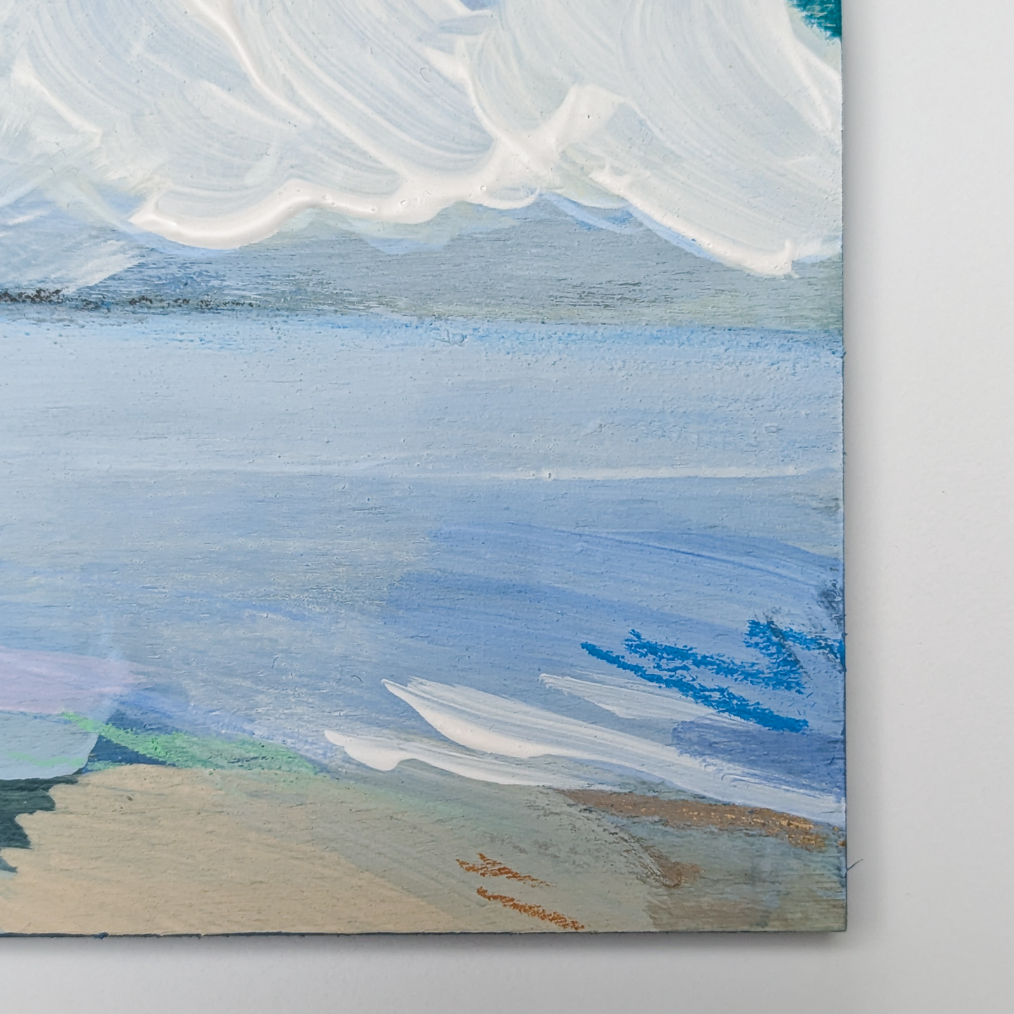 Rain on the Horizon IV, Original Painting on Board