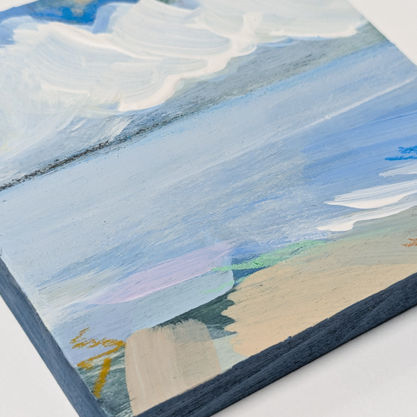 Rain on the Horizon IV, Original Painting on Board