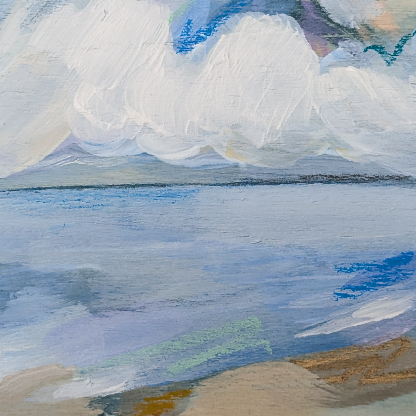 Rain on the Horizon III, Original Painting on Board