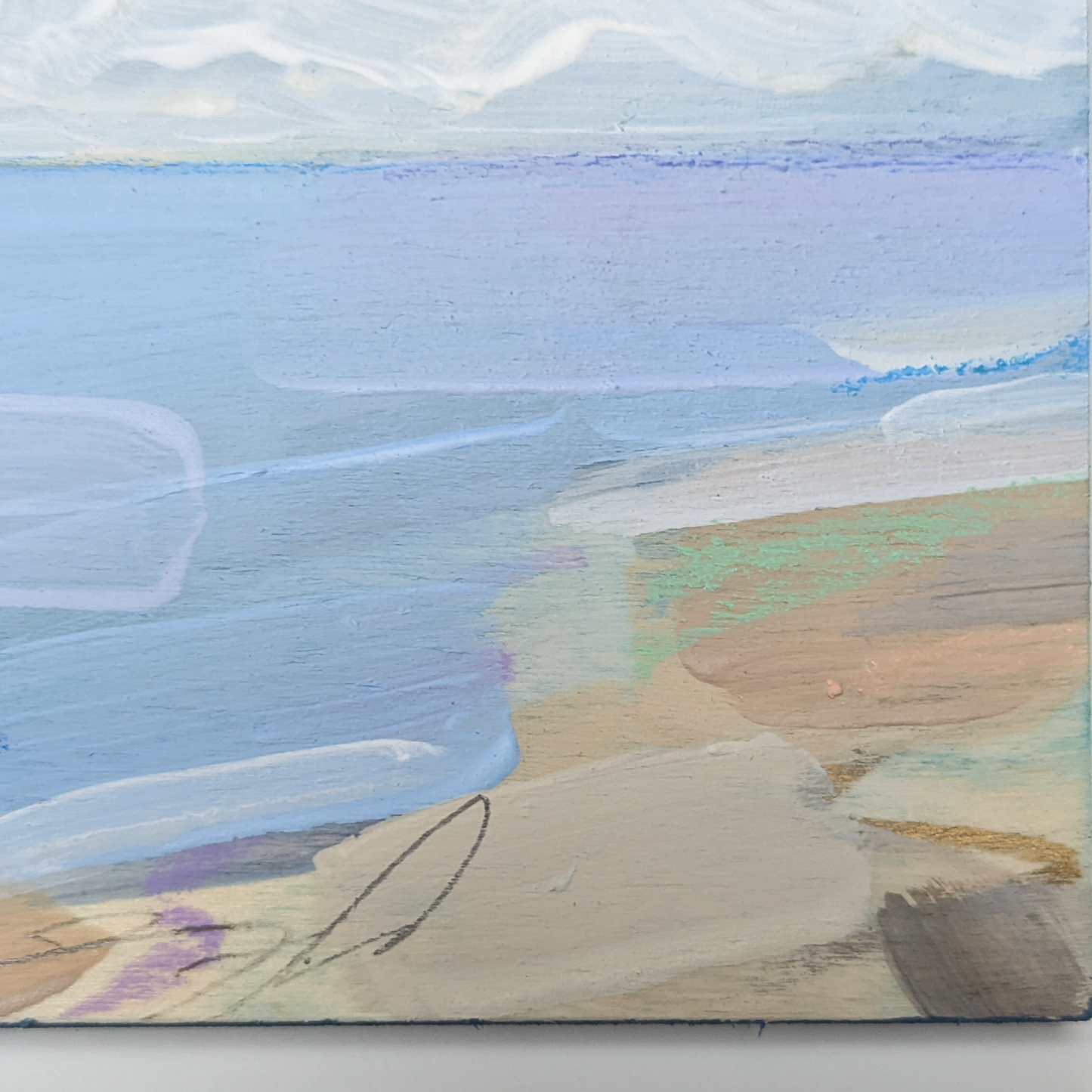 Waves of Lavender III, Original Painting on Board