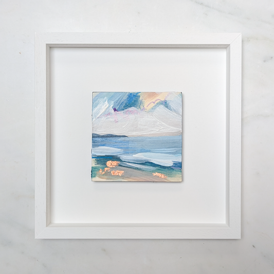 Jewels in the Sand I, Original Painting on Board