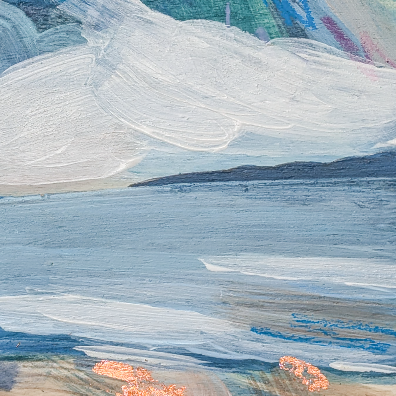 Jewels in the Sand III, Original Painting on Board