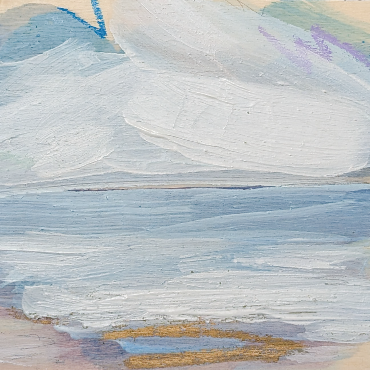 Pastel Shores I, Original Painting on Board