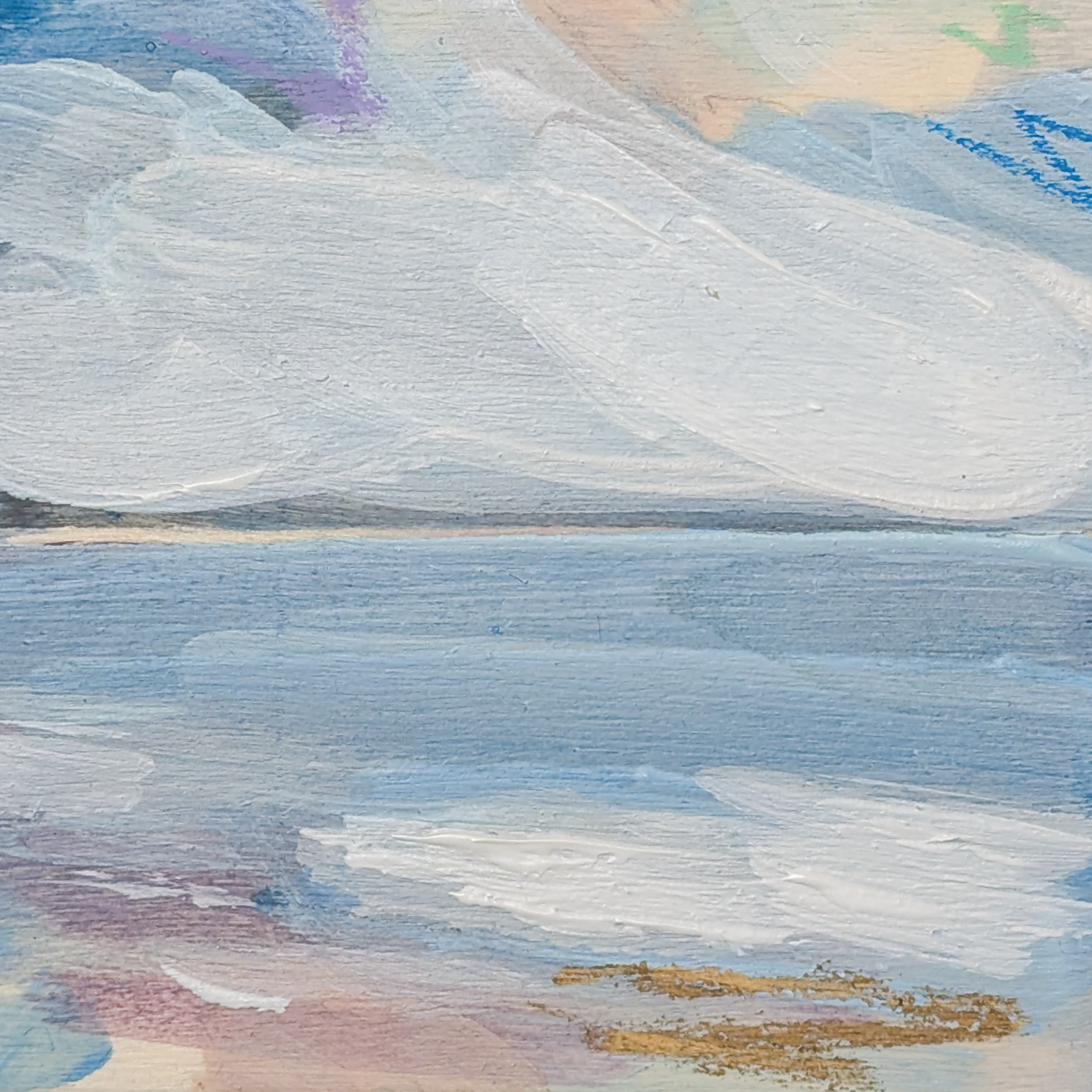Pastel Shores III, Original Painting on Board