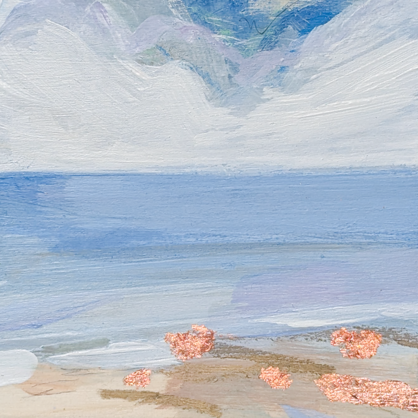 Spring on the Shore I, Original Painting on Board