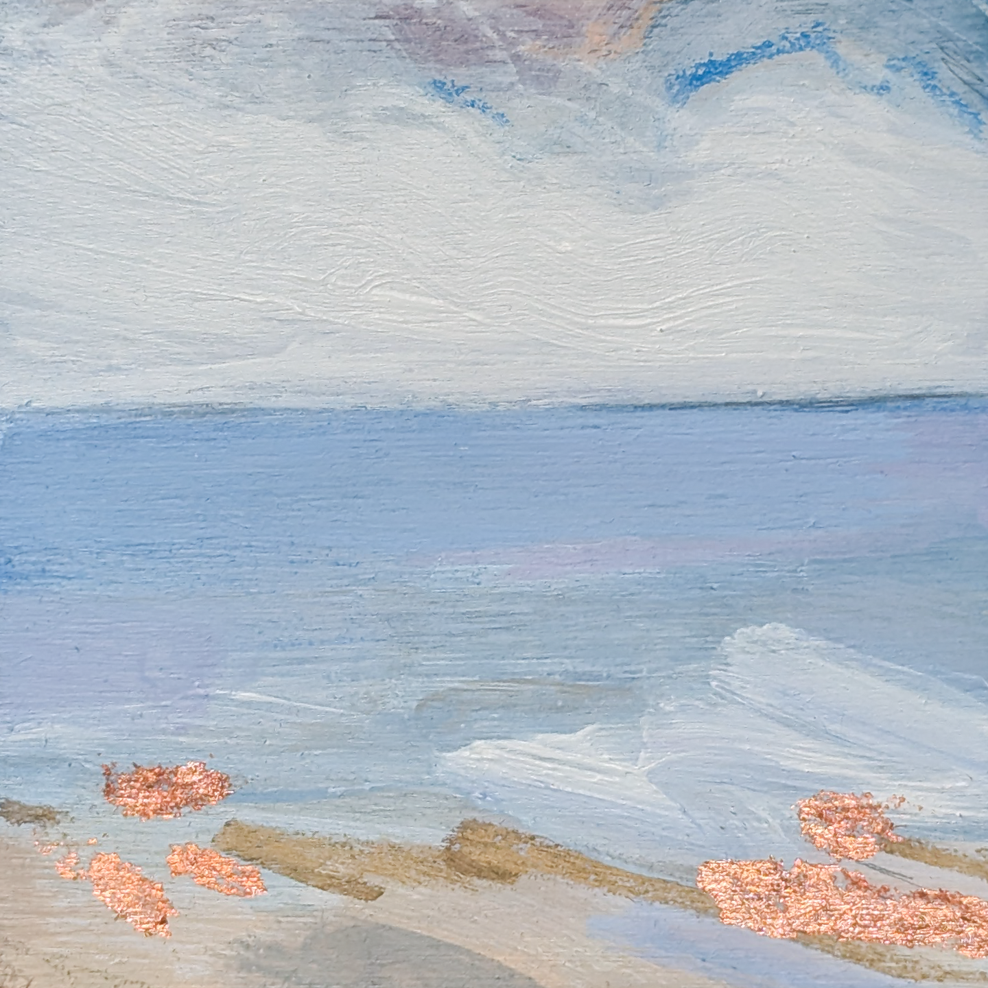 Spring on the Shore II, Original Painting on Board