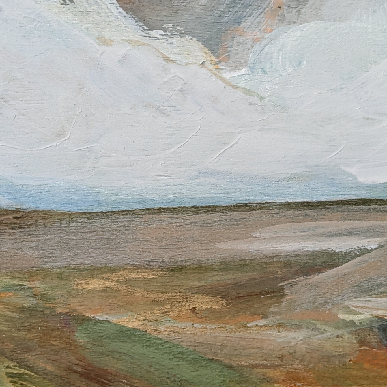Touching the Earth I, Original Painting on Board