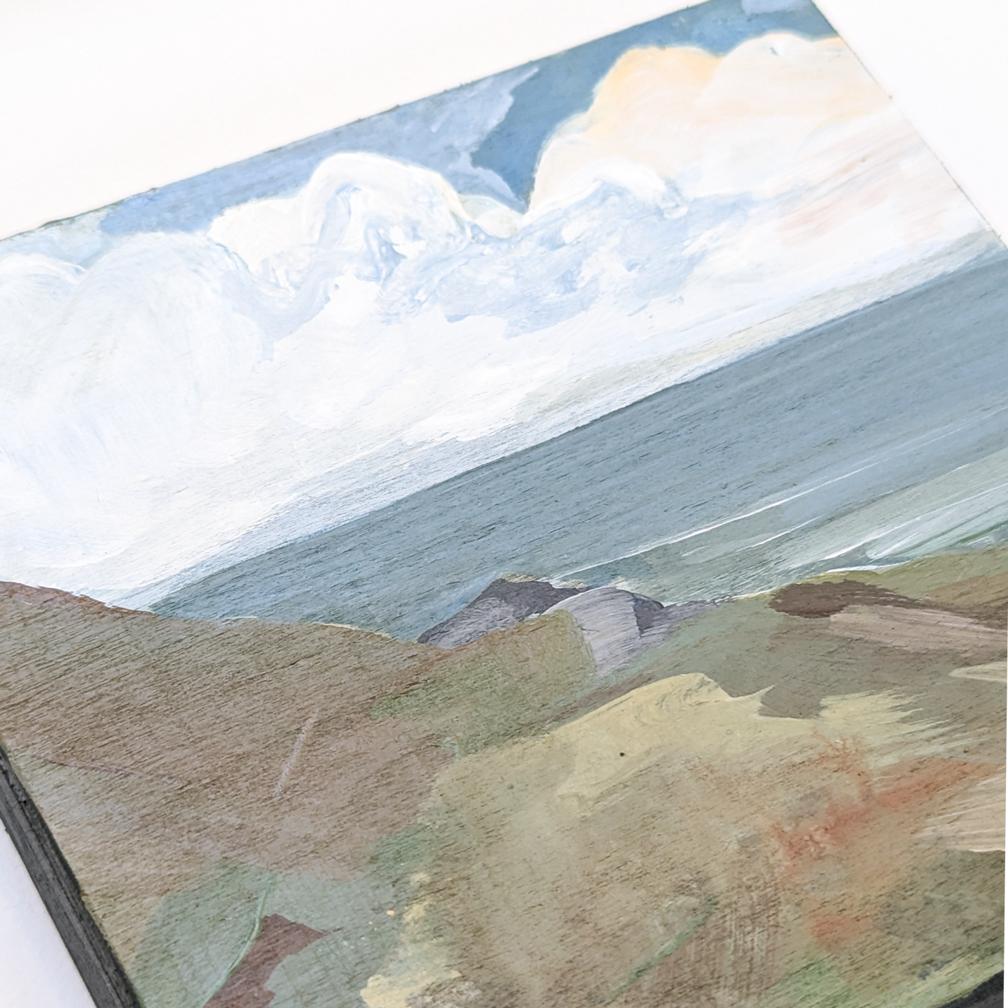 Cliff Walks I, Original Painting on Board