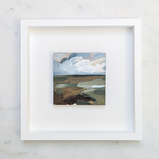 Autumn Has Come to the Fields I, Original Painting on Board