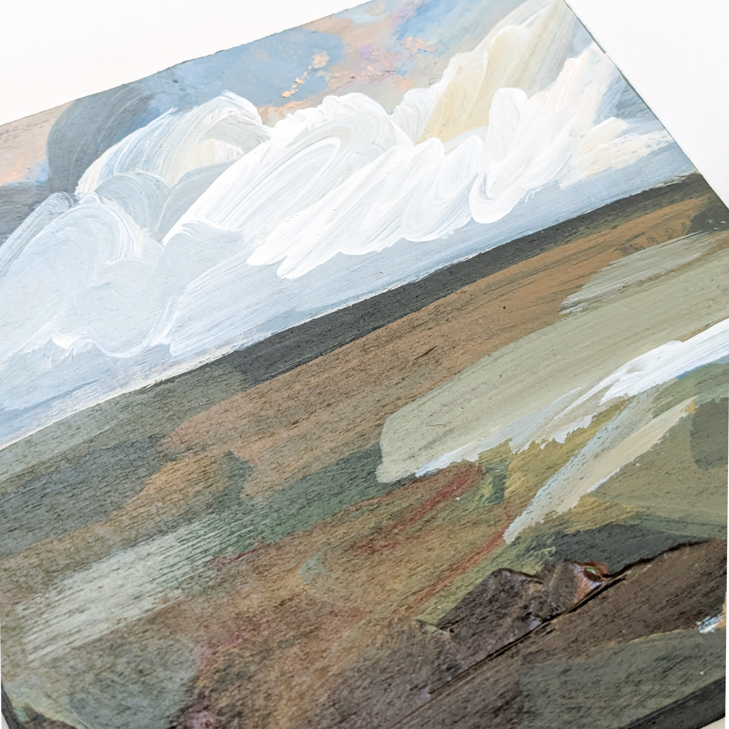 Autumn Has Come to the Fields I, Original Painting on Board