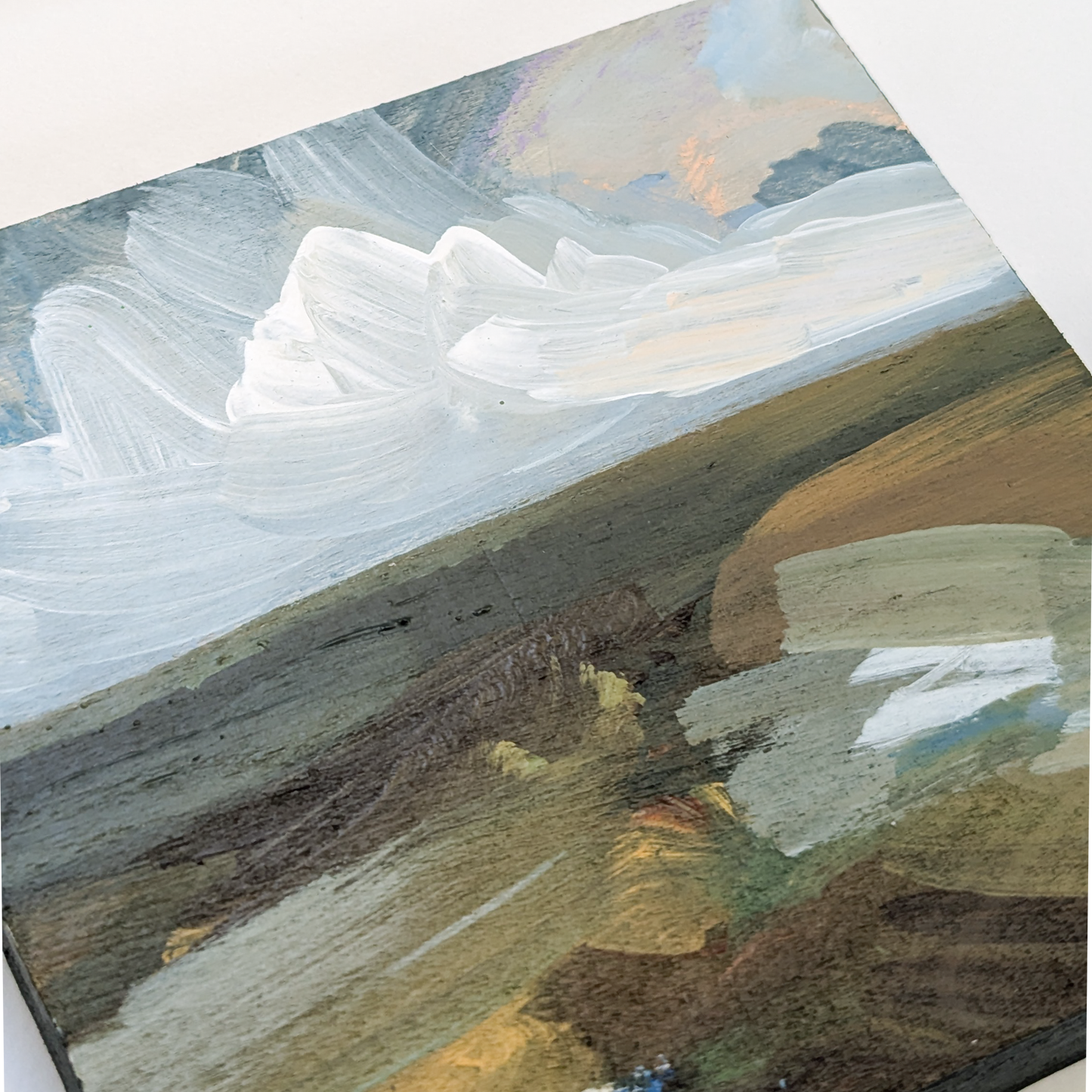 Autumn Has Come to the Fields II, Original Painting on Board