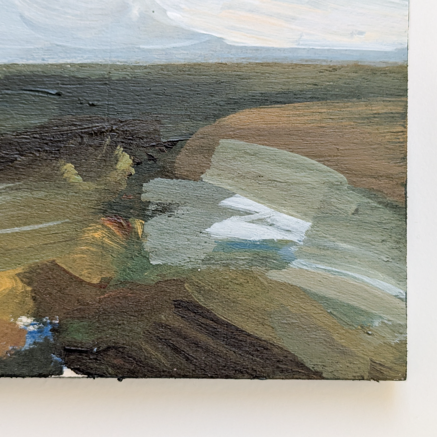 Autumn Has Come to the Fields II, Original Painting on Board