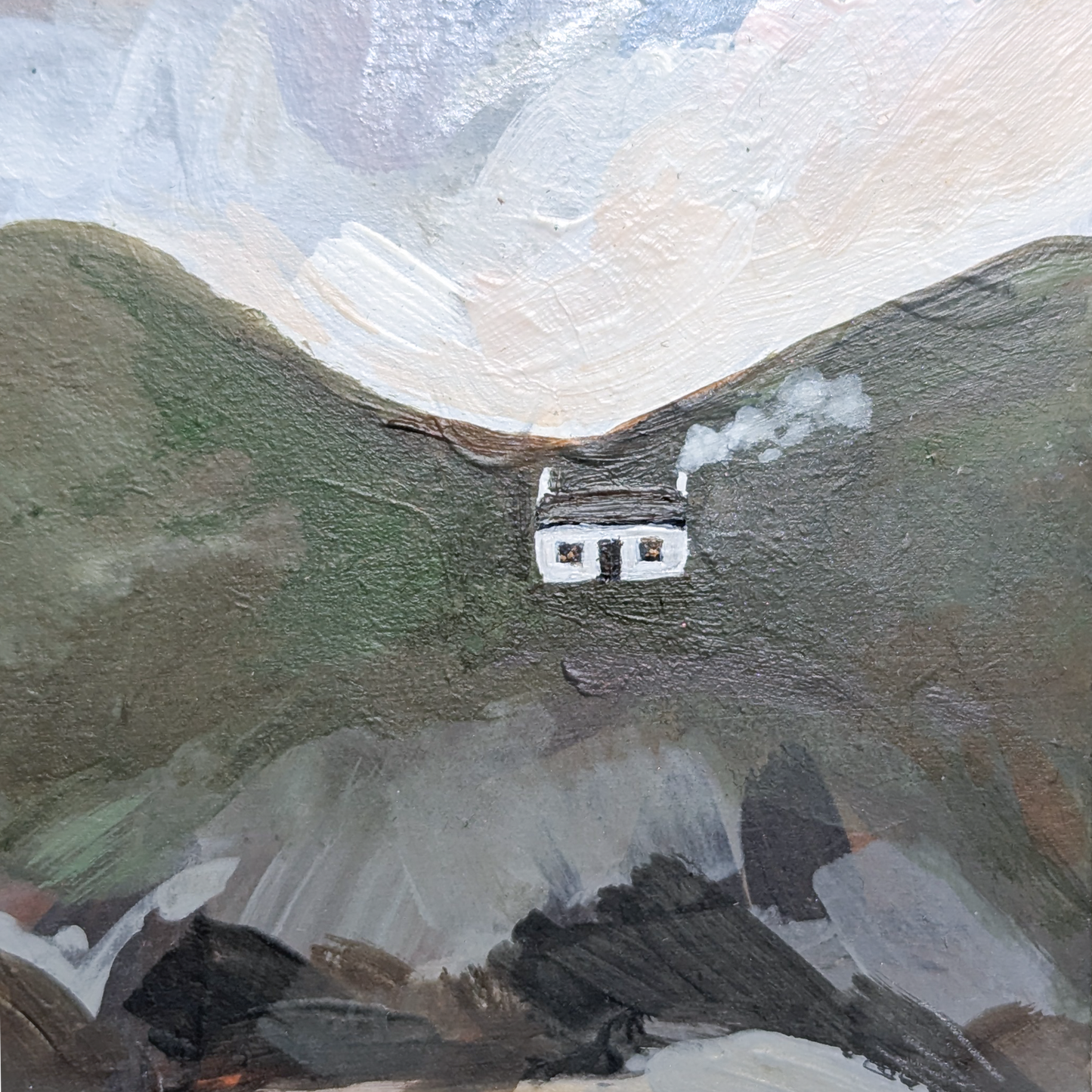 The Cwtch Collection - Cottage II, Original Painting on Board