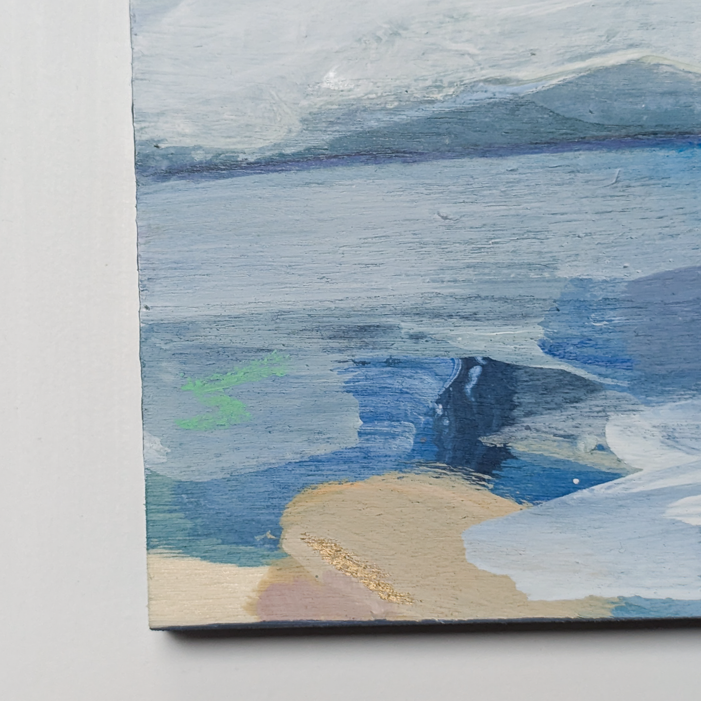 Paddling in the Surf III, Original Painting on Board