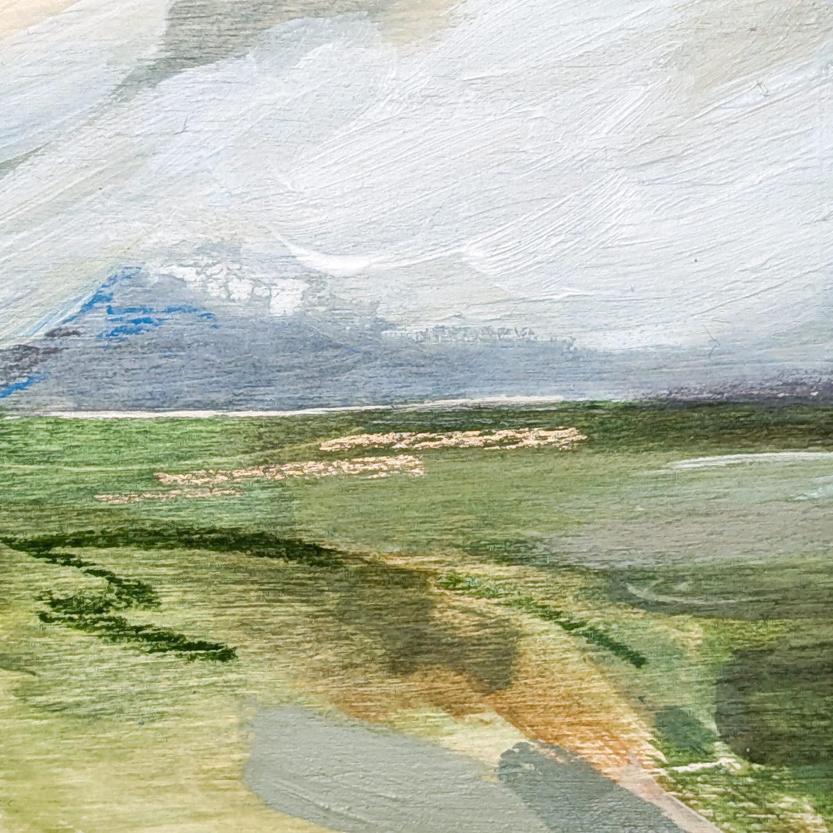 Moody Skies Ahead I, Original Painting on Board