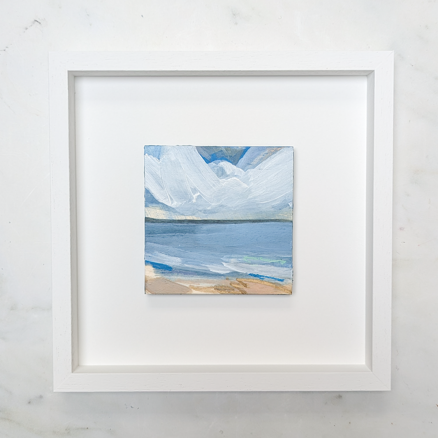 Across the Water I, Original Painting on Board