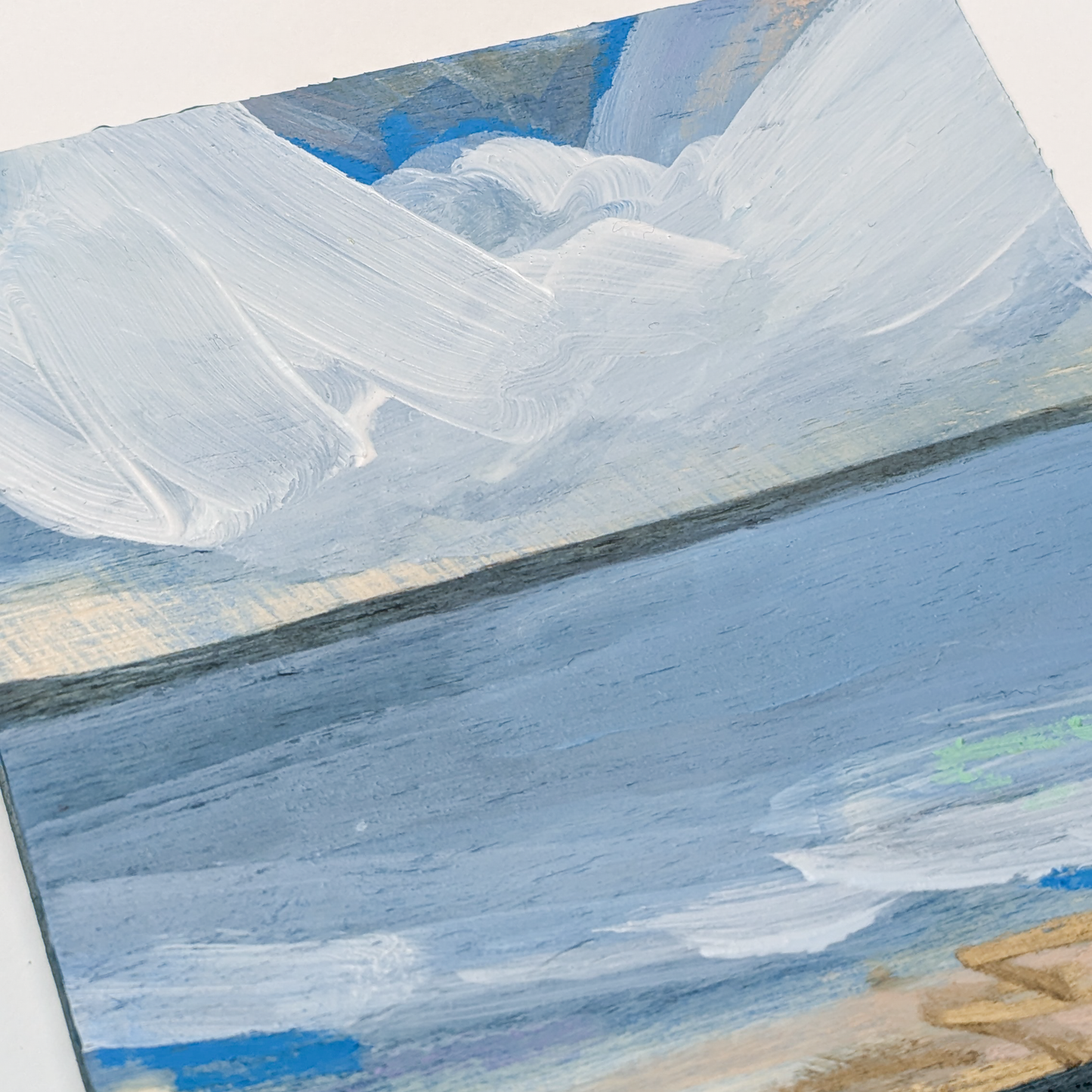 Across the Water I, Original Painting on Board