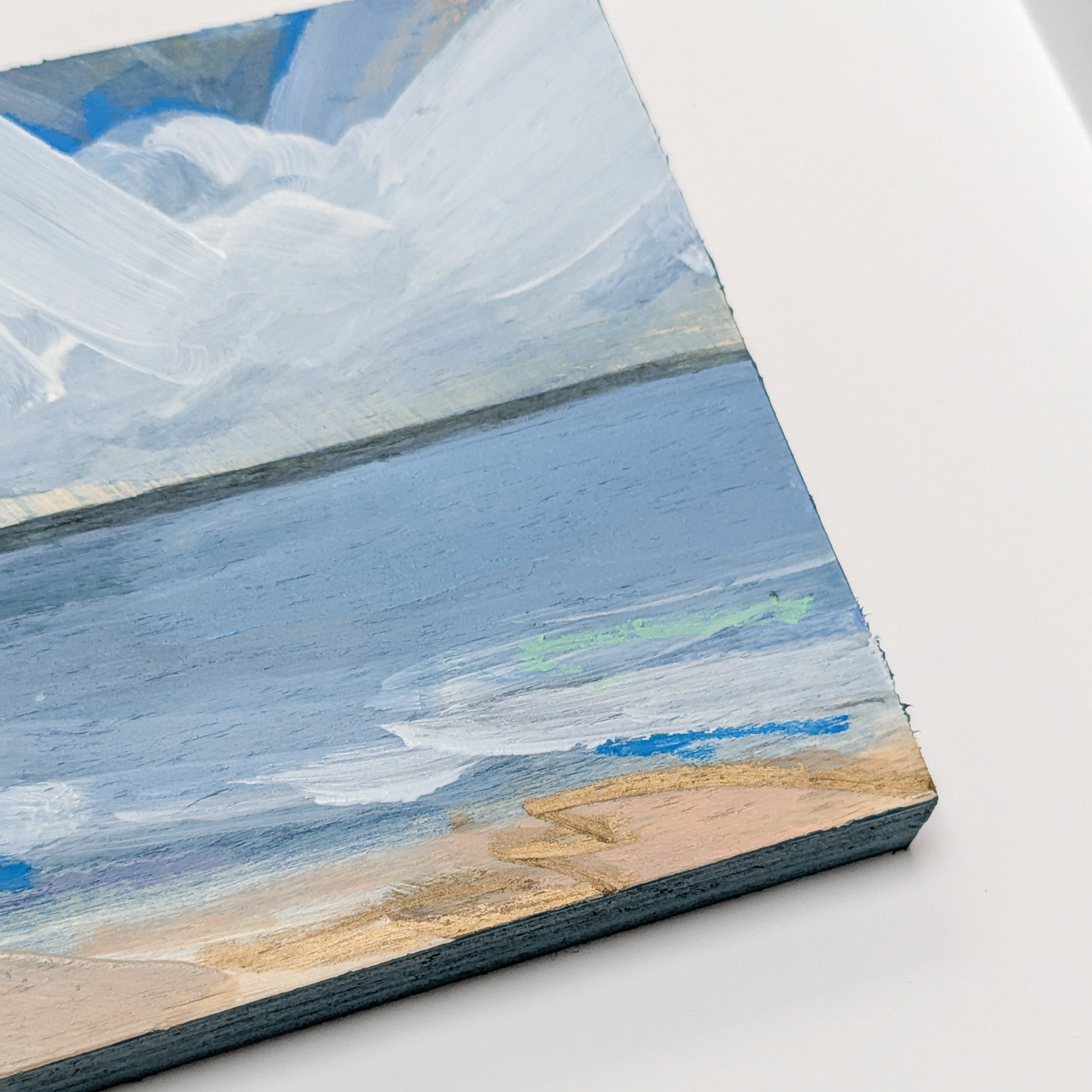 Across the Water I, Original Painting on Board
