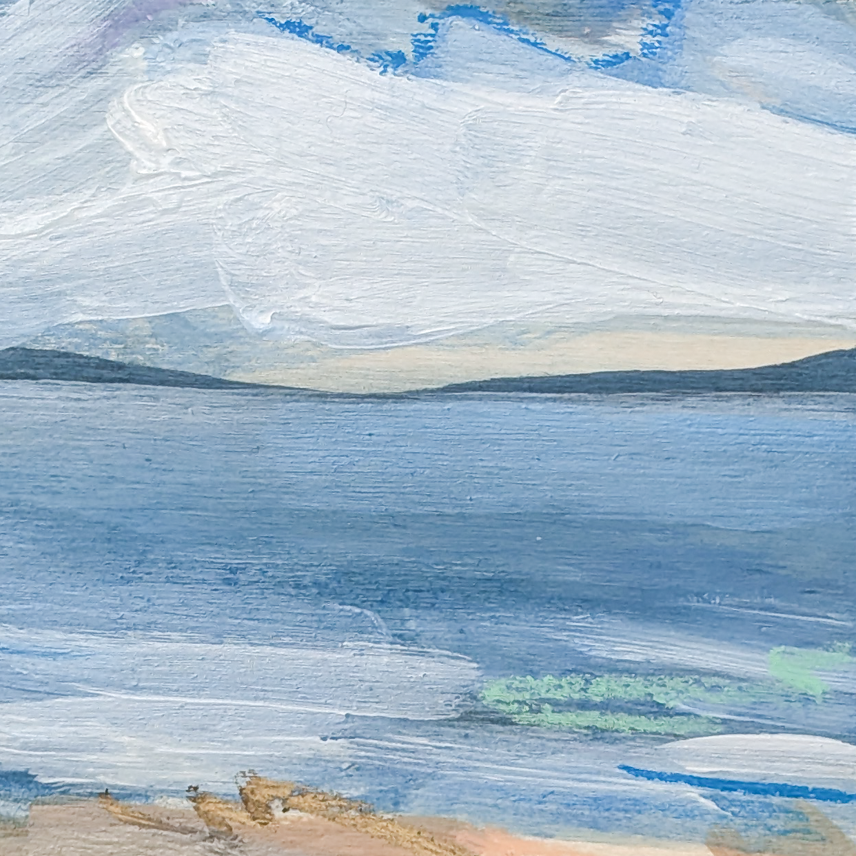 Across the Waves II, Original Painting on Board