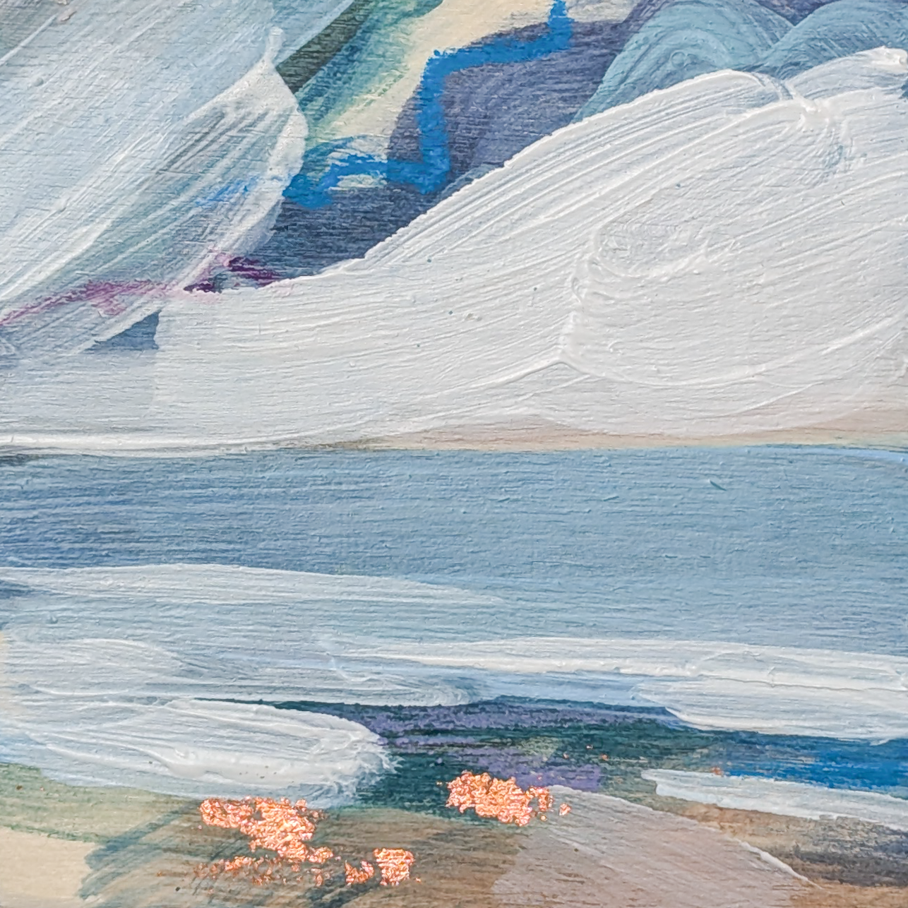 Jewels in the Sand IV, Original Painting on Board