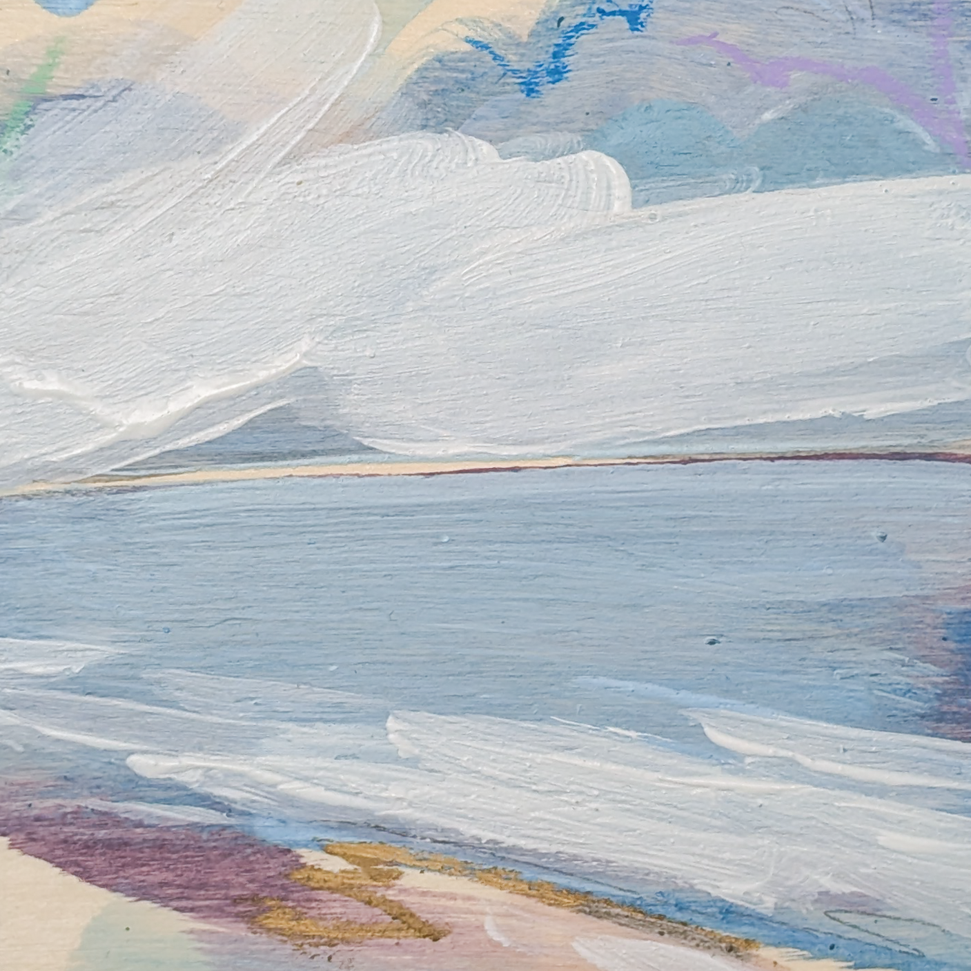 Pastel Shores II, Original Painting on Board