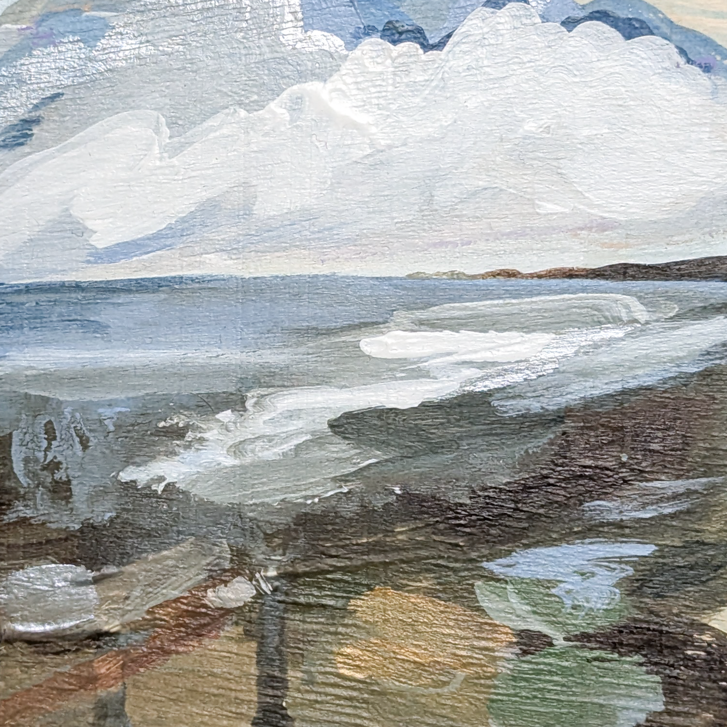 Autumn on the Shore II, Original Painting on Board