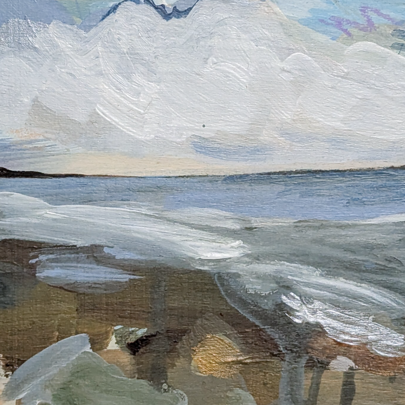 Autumn on the Shore I, Original Painting on Board