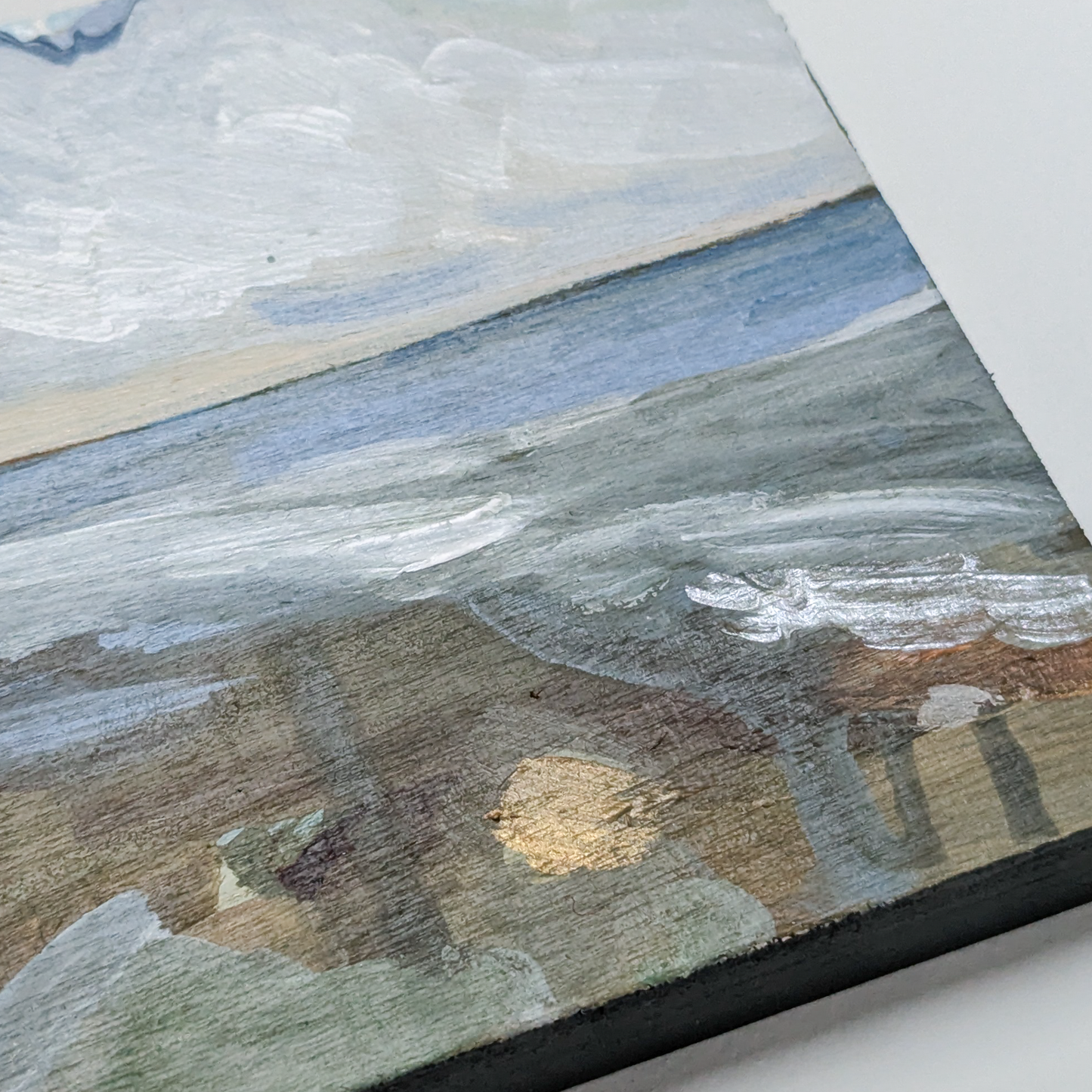 Autumn on the Shore I, Original Painting on Board