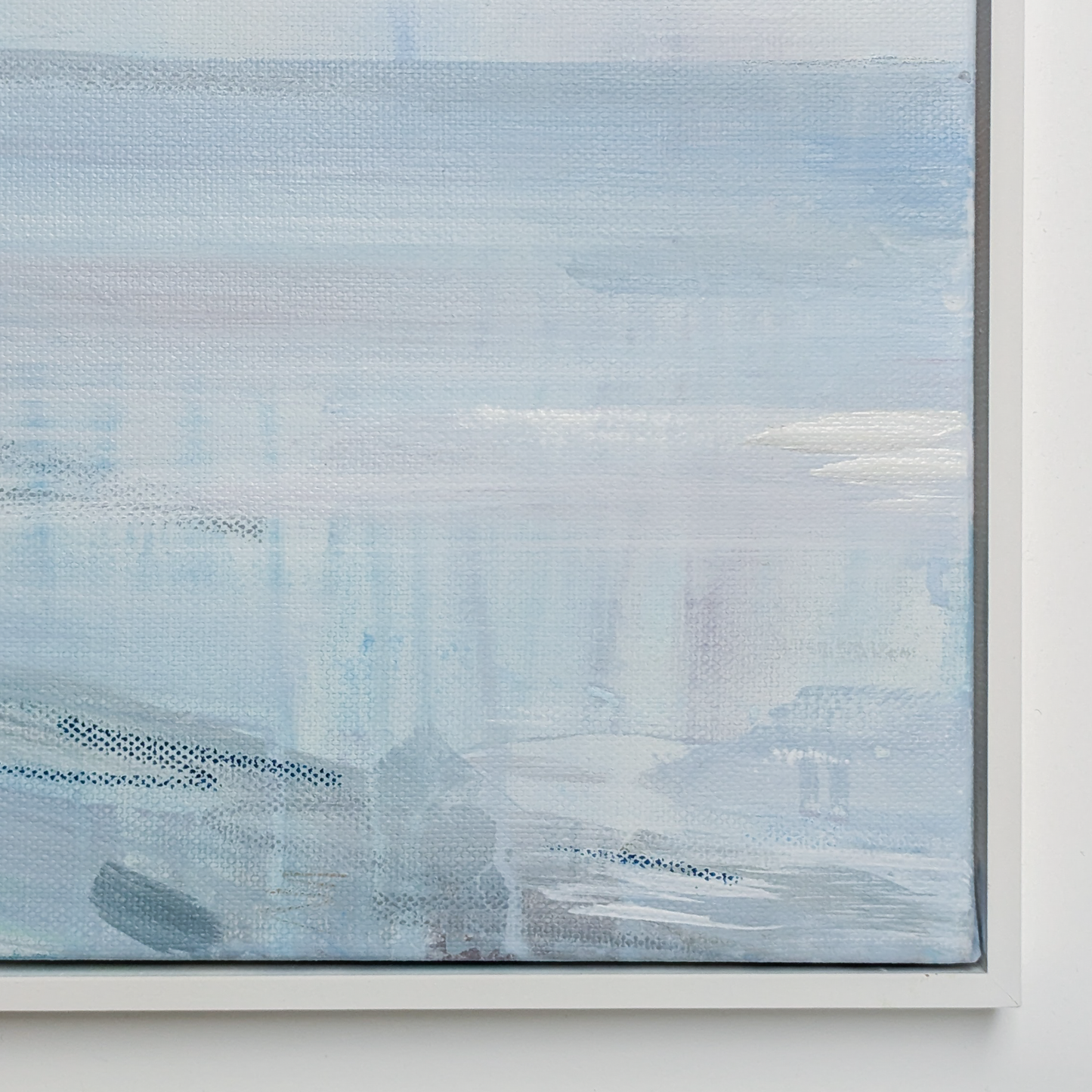 Winter on the Lake I, Original Painting on Canvas