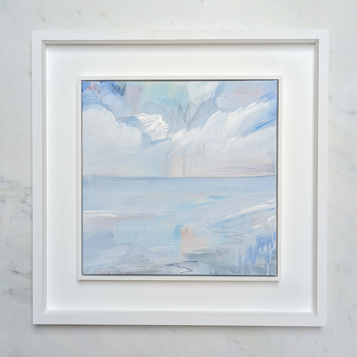 Winter on the Lake II, Original Painting on Canvas