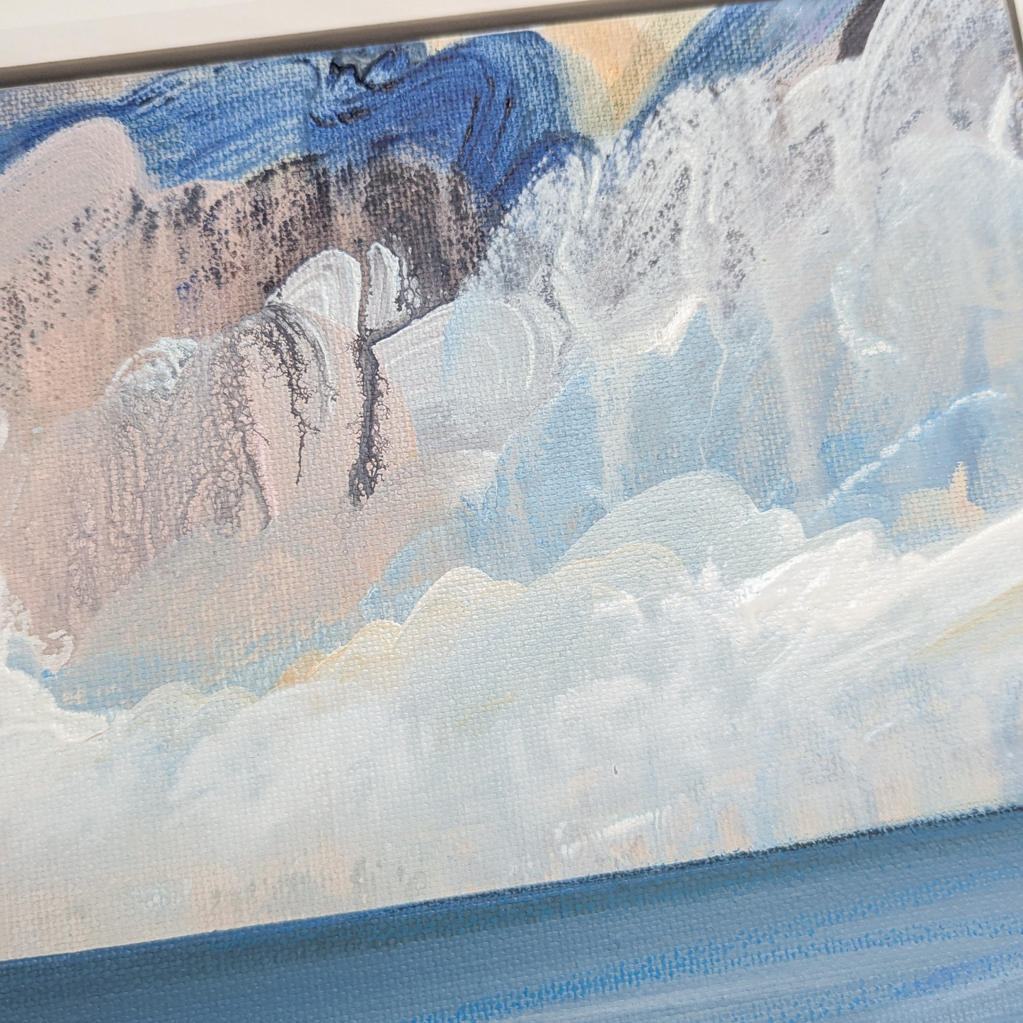 Purple Clouds Bring A Message, Original Painting on Canvas