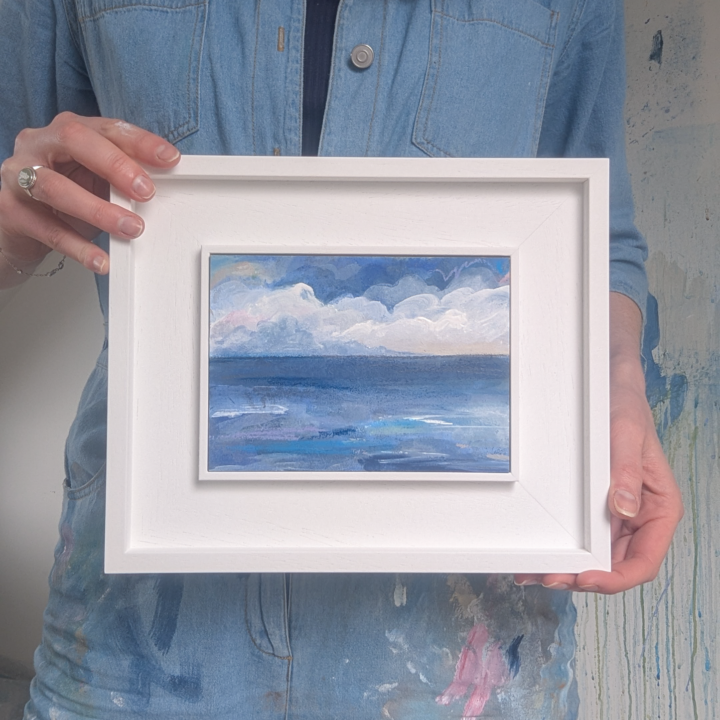 Clouds of Tulle, Original Painting on Board