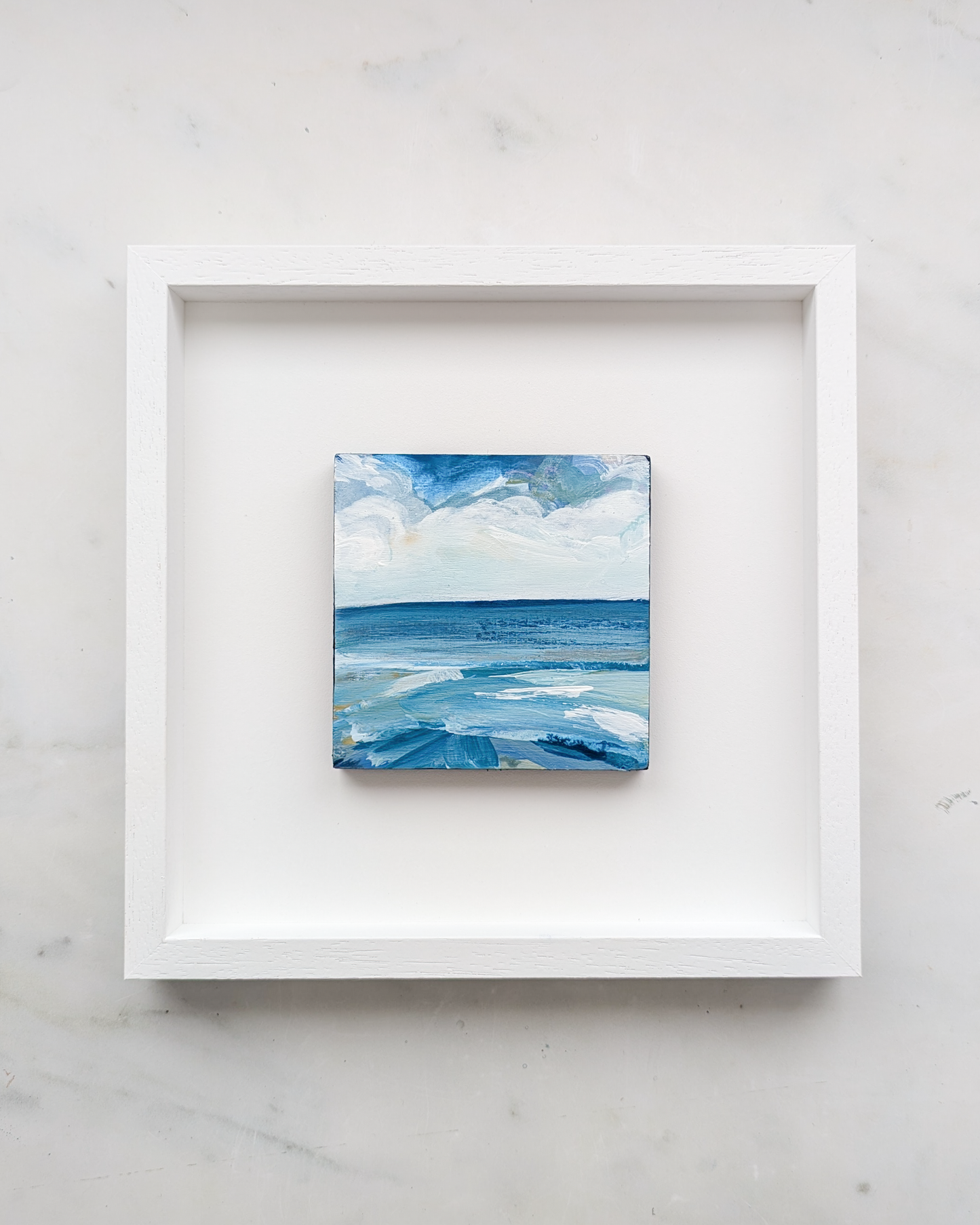 Waves of Teal I, Original Painting on Board