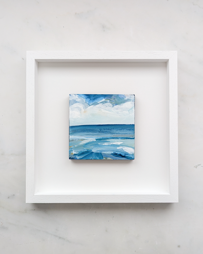 Waves of Teal I, Original Painting on Board