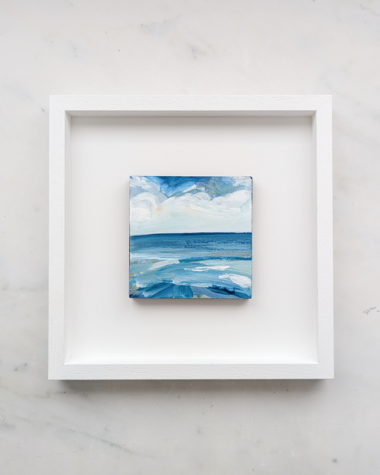 Waves of Teal I, Original Painting on Board