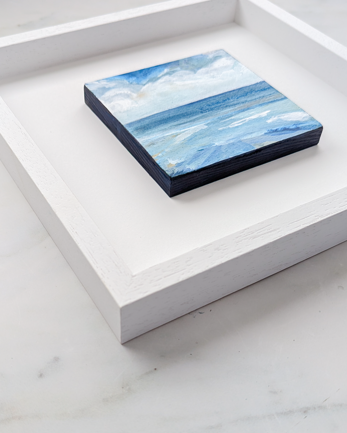 Waves of Teal I, Original Painting on Board