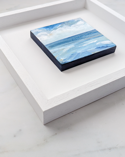 Waves of Teal I, Original Painting on Board