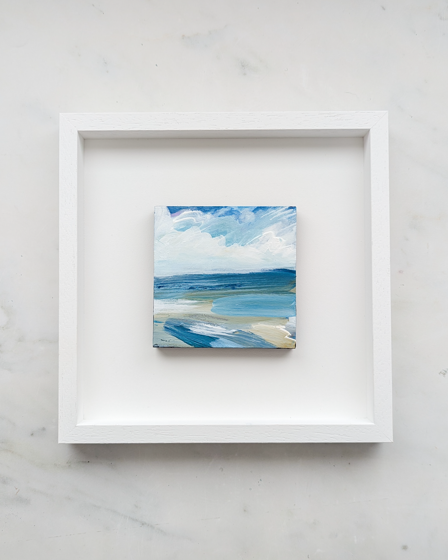 Waves of Teal II, Original Painting on Board
