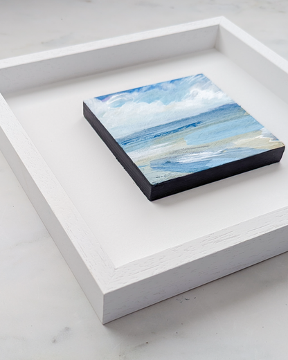 Waves of Teal II, Original Painting on Board