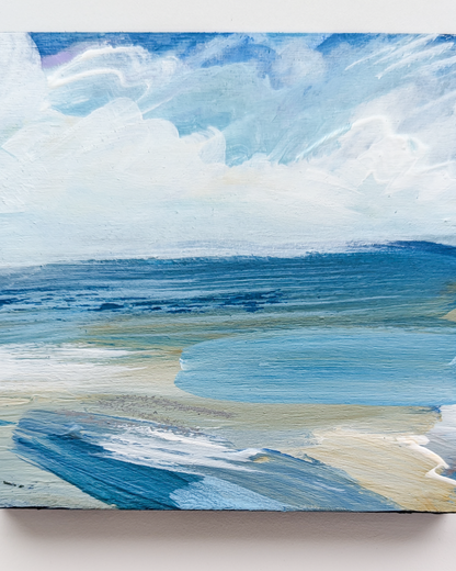 Waves of Teal II, Original Painting on Board