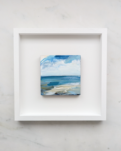 Waves of Teal III, Original Painting on Board