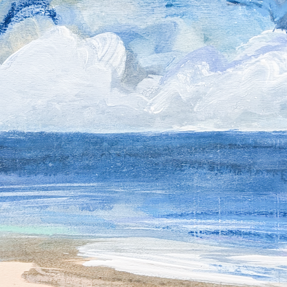 Nothing But Blue I, Original Painting on Board