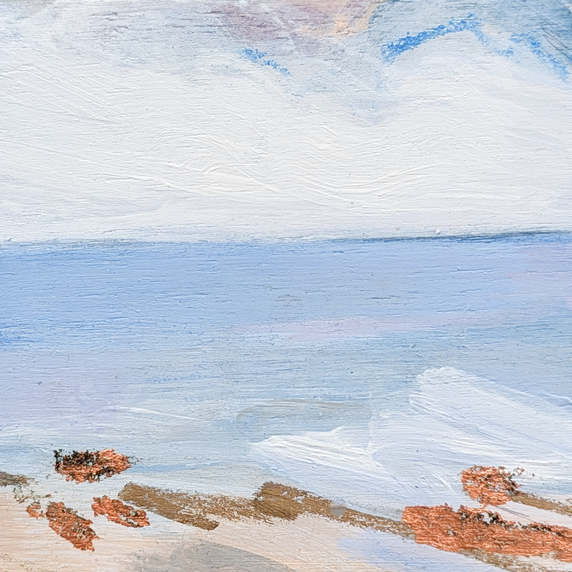 Spring on the Shore II, Original Painting on Board