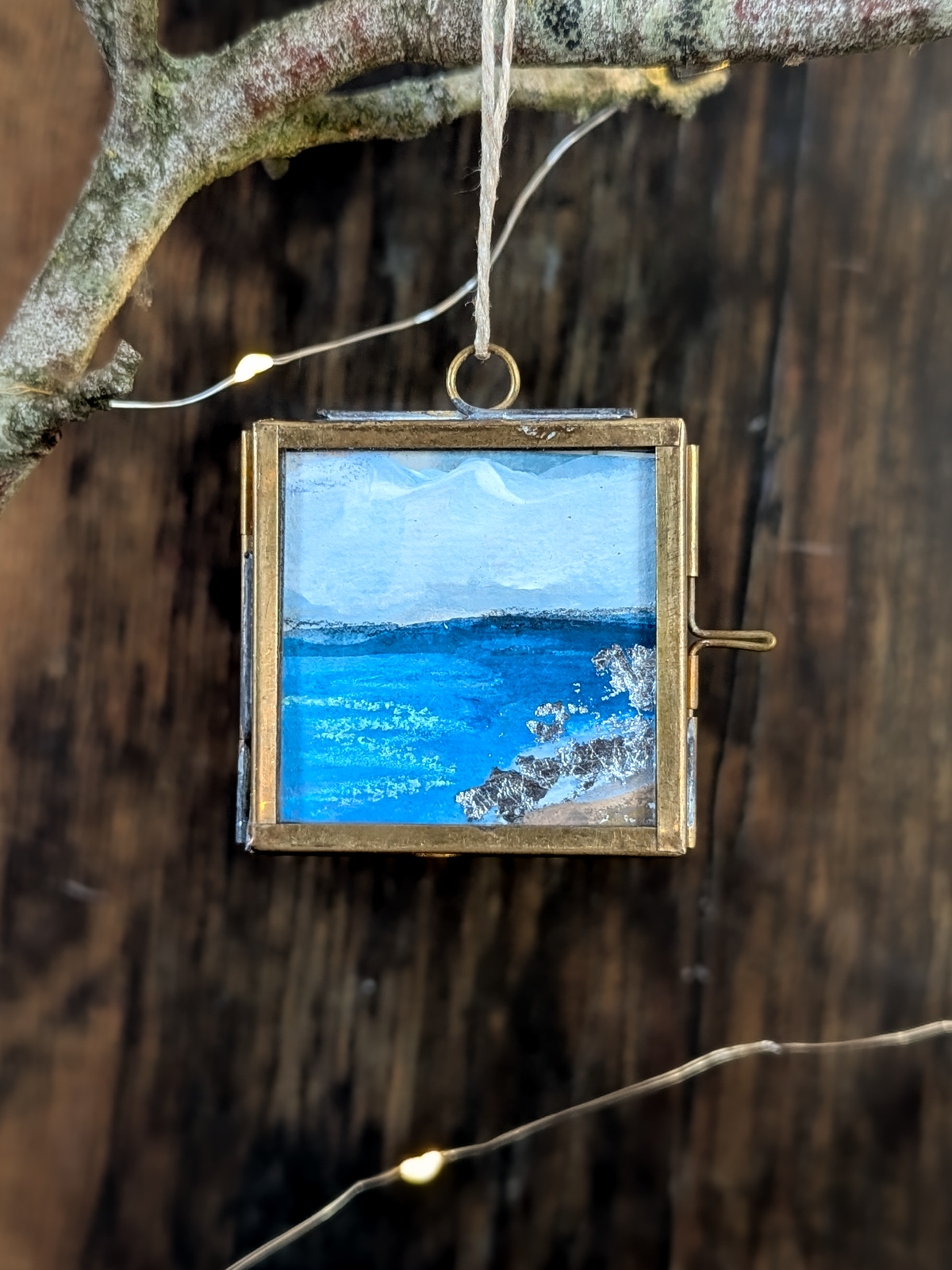 Set of 2 | Hand-Painted Coastal Christmas Tree Decorations