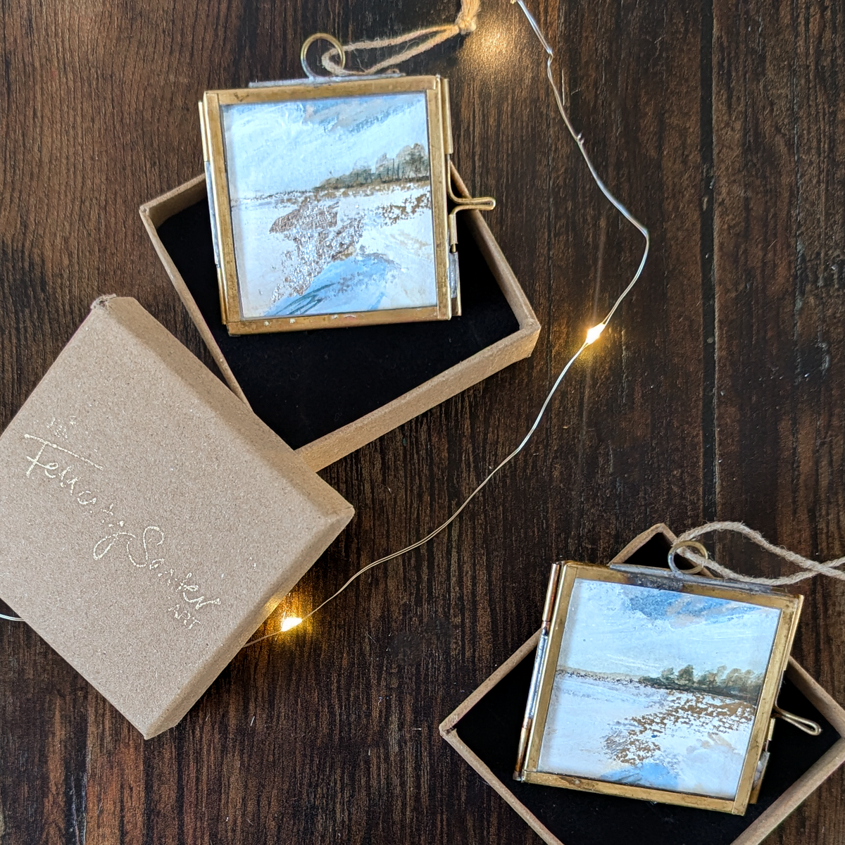 Snowy Trees | Hand-Painted Christmas Tree Decoration