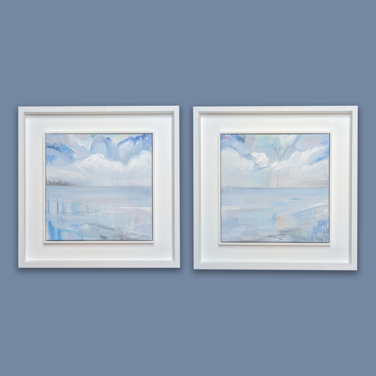 Winter on the Lake II, Original Painting on Canvas